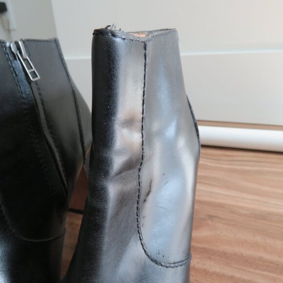 MADEWELL The Sutton Ankle Boots in Black Leather Minimalist Classic - Size US 8 - Picture 4 of 14